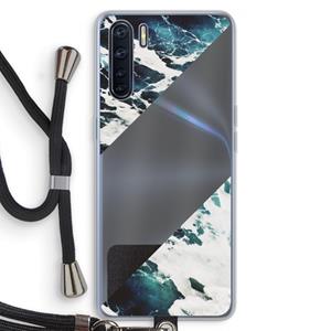 CaseCompany Golven: Oppo A91 Transparant Hoesje met koord