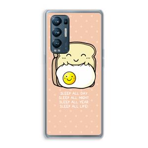 CaseCompany Sleep All Day: Oppo Find X3 Neo Transparant Hoesje