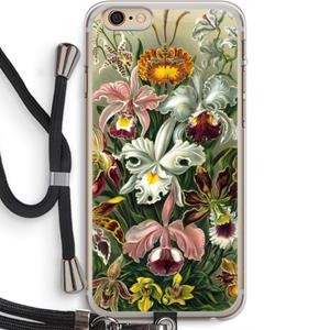CaseCompany Haeckel Orchidae: iPhone 6 PLUS / 6S PLUS Transparant Hoesje met koord
