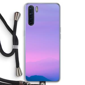 CaseCompany Sunset pastel: Oppo A91 Transparant Hoesje met koord