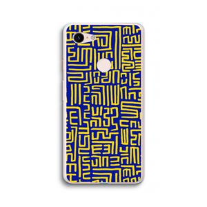 CaseCompany Majorelle Blue Print: Google Pixel 3 XL Transparant Hoesje