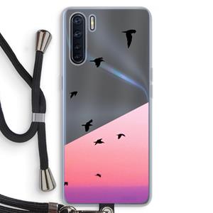 CaseCompany Fly away: Oppo A91 Transparant Hoesje met koord
