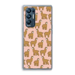 CaseCompany Alpacas: Oppo Find X3 Neo Transparant Hoesje