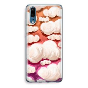 CaseCompany Katoen Wolken: Huawei P20 Transparant Hoesje