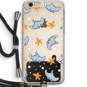 CaseCompany Manta: iPhone 6 PLUS / 6S PLUS Transparant Hoesje met koord