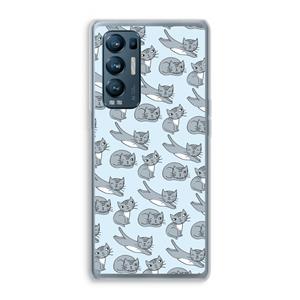CaseCompany Poezen: Oppo Find X3 Neo Transparant Hoesje