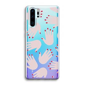 CaseCompany Hands pink: Huawei P30 Pro Transparant Hoesje