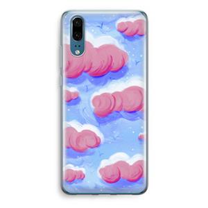 CaseCompany Roze wolken met vogels: Huawei P20 Transparant Hoesje