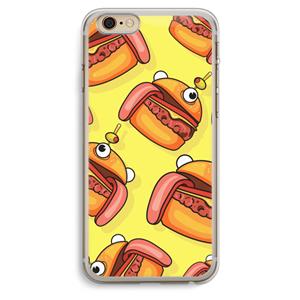 CaseCompany Hamburger: iPhone 6 Plus / 6S Plus Transparant Hoesje