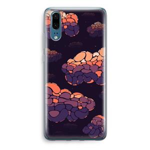 CaseCompany Patroon Wolken: Huawei P20 Transparant Hoesje