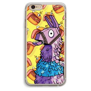 CaseCompany Loot Burger: iPhone 6 Plus / 6S Plus Transparant Hoesje