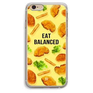 CaseCompany Eat Balanced: iPhone 6 Plus / 6S Plus Transparant Hoesje