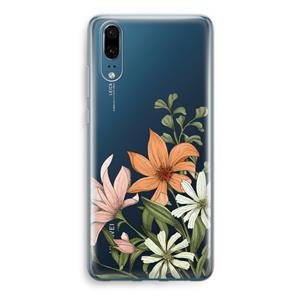 CaseCompany Floral bouquet: Huawei P20 Transparant Hoesje
