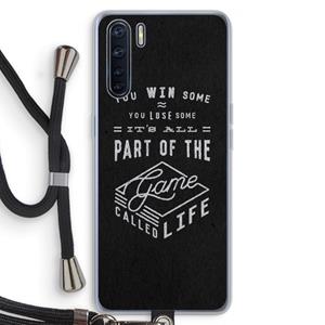 CaseCompany Life: Oppo A91 Transparant Hoesje met koord