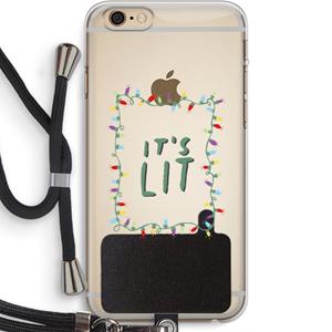 CaseCompany It's Lit: iPhone 6 PLUS / 6S PLUS Transparant Hoesje met koord
