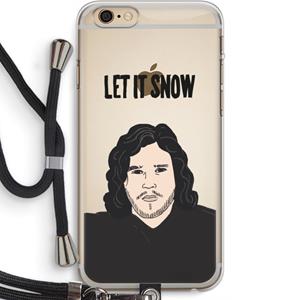 CaseCompany Let It Snow: iPhone 6 PLUS / 6S PLUS Transparant Hoesje met koord