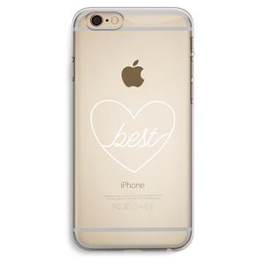 CaseCompany Best heart pastel: iPhone 6 Plus / 6S Plus Transparant Hoesje