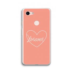 CaseCompany Forever heart: Google Pixel 3 XL Transparant Hoesje