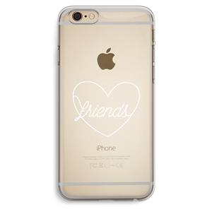 CaseCompany Friends heart pastel: iPhone 6 Plus / 6S Plus Transparant Hoesje