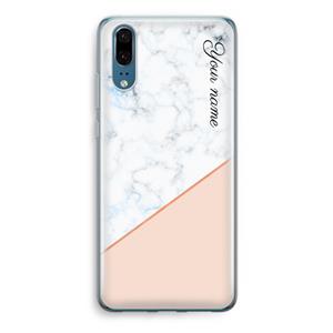 CaseCompany Marmer in stijl: Huawei P20 Transparant Hoesje