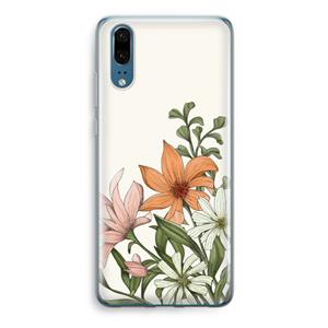 CaseCompany Floral bouquet: Huawei P20 Transparant Hoesje