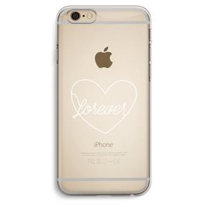 CaseCompany Forever heart pastel: iPhone 6 Plus / 6S Plus Transparant Hoesje