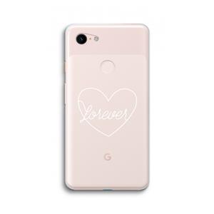 CaseCompany Forever heart pastel: Google Pixel 3 XL Transparant Hoesje