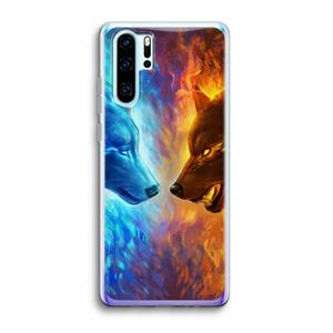 CaseCompany Fire & Ice: Huawei P30 Pro Transparant Hoesje