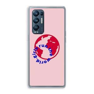 CaseCompany Run The World: Oppo Find X3 Neo Transparant Hoesje