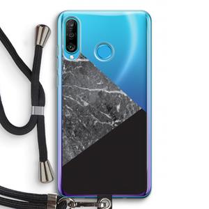 CaseCompany Combinatie marmer: Huawei P30 Lite Transparant Hoesje met koord