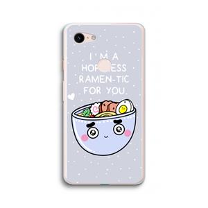 CaseCompany I'm A Hopeless Ramen-Tic For You: Google Pixel 3 XL Transparant Hoesje