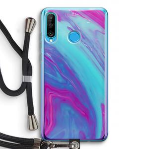 CaseCompany Zweverige regenboog: Huawei P30 Lite Transparant Hoesje met koord