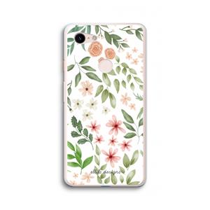 CaseCompany Botanical sweet flower heaven: Google Pixel 3 XL Transparant Hoesje