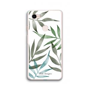 CaseCompany Tropical watercolor leaves: Google Pixel 3 XL Transparant Hoesje