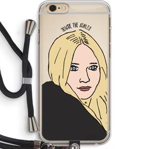 CaseCompany Ashley: iPhone 6 PLUS / 6S PLUS Transparant Hoesje met koord