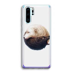 CaseCompany Yin Yang Wolves: Huawei P30 Pro Transparant Hoesje