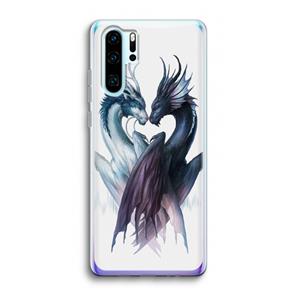 CaseCompany Yin Yang Dragons: Huawei P30 Pro Transparant Hoesje
