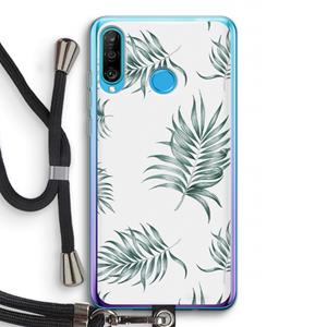 CaseCompany Simple leaves: Huawei P30 Lite Transparant Hoesje met koord