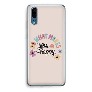 CaseCompany Happy days: Huawei P20 Transparant Hoesje