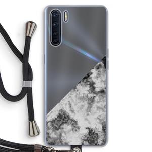 CaseCompany Onweer: Oppo A91 Transparant Hoesje met koord