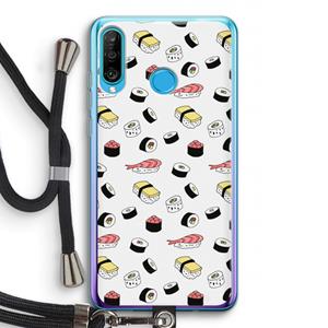 CaseCompany Sushi time: Huawei P30 Lite Transparant Hoesje met koord
