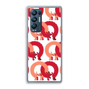 CaseCompany Dogs: Oppo Find X3 Neo Transparant Hoesje