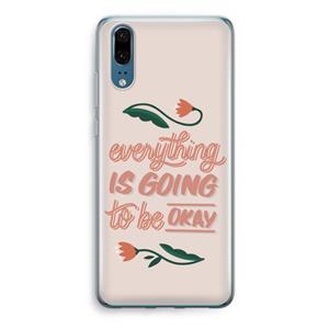 CaseCompany Optimistic flower girl: Huawei P20 Transparant Hoesje