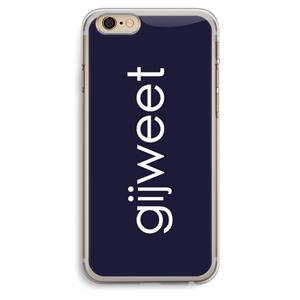 CaseCompany Gijweet: iPhone 6 Plus / 6S Plus Transparant Hoesje
