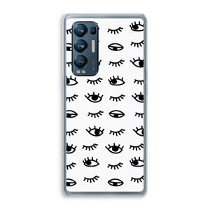 CaseCompany Eye pattern #2: Oppo Find X3 Neo Transparant Hoesje