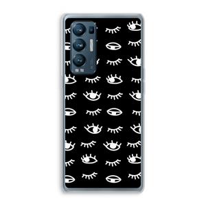 CaseCompany Eye pattern #3: Oppo Find X3 Neo Transparant Hoesje