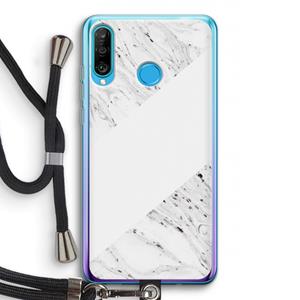 CaseCompany Biggest stripe: Huawei P30 Lite Transparant Hoesje met koord