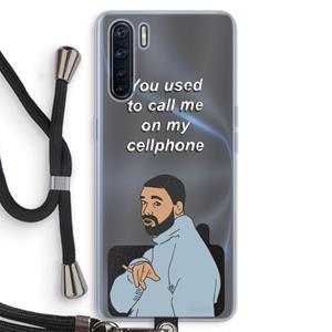 CaseCompany Hotline bling: Oppo A91 Transparant Hoesje met koord
