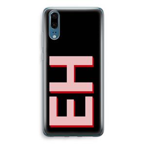 CaseCompany Monogram: Huawei P20 Transparant Hoesje