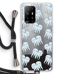 CaseCompany Octopussen: Oppo A95 5G Transparant Hoesje met koord